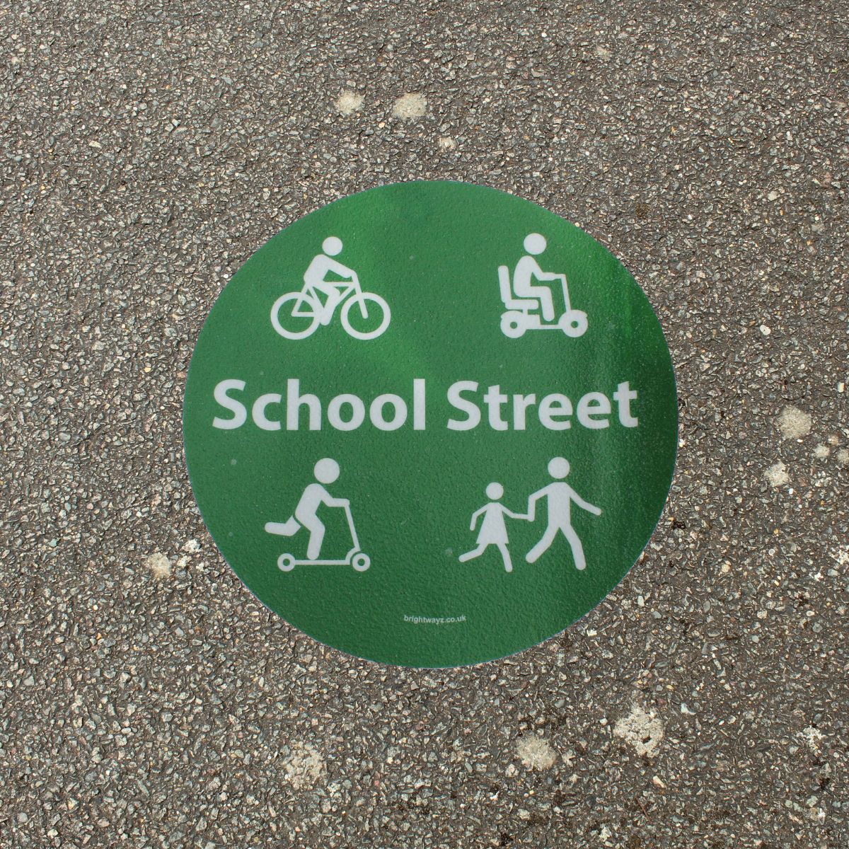 School Streets Pavement Sticker Example