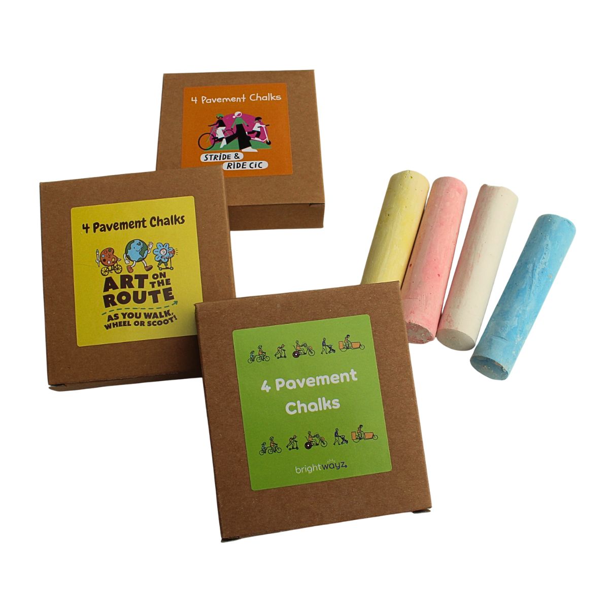 Chalk Pack, Showing Custom Printed Chalk Packs.