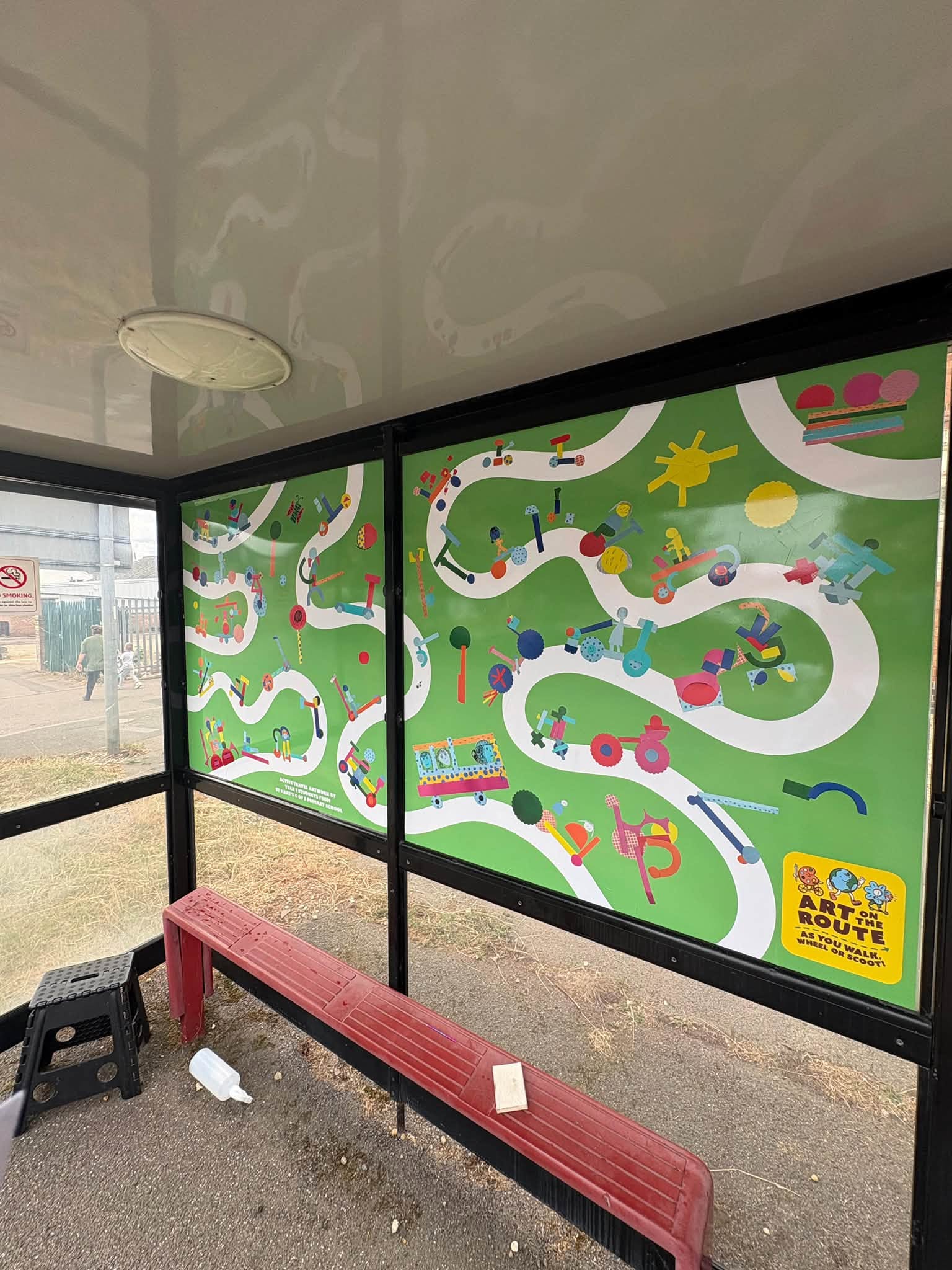 Art on the route Bus stop.