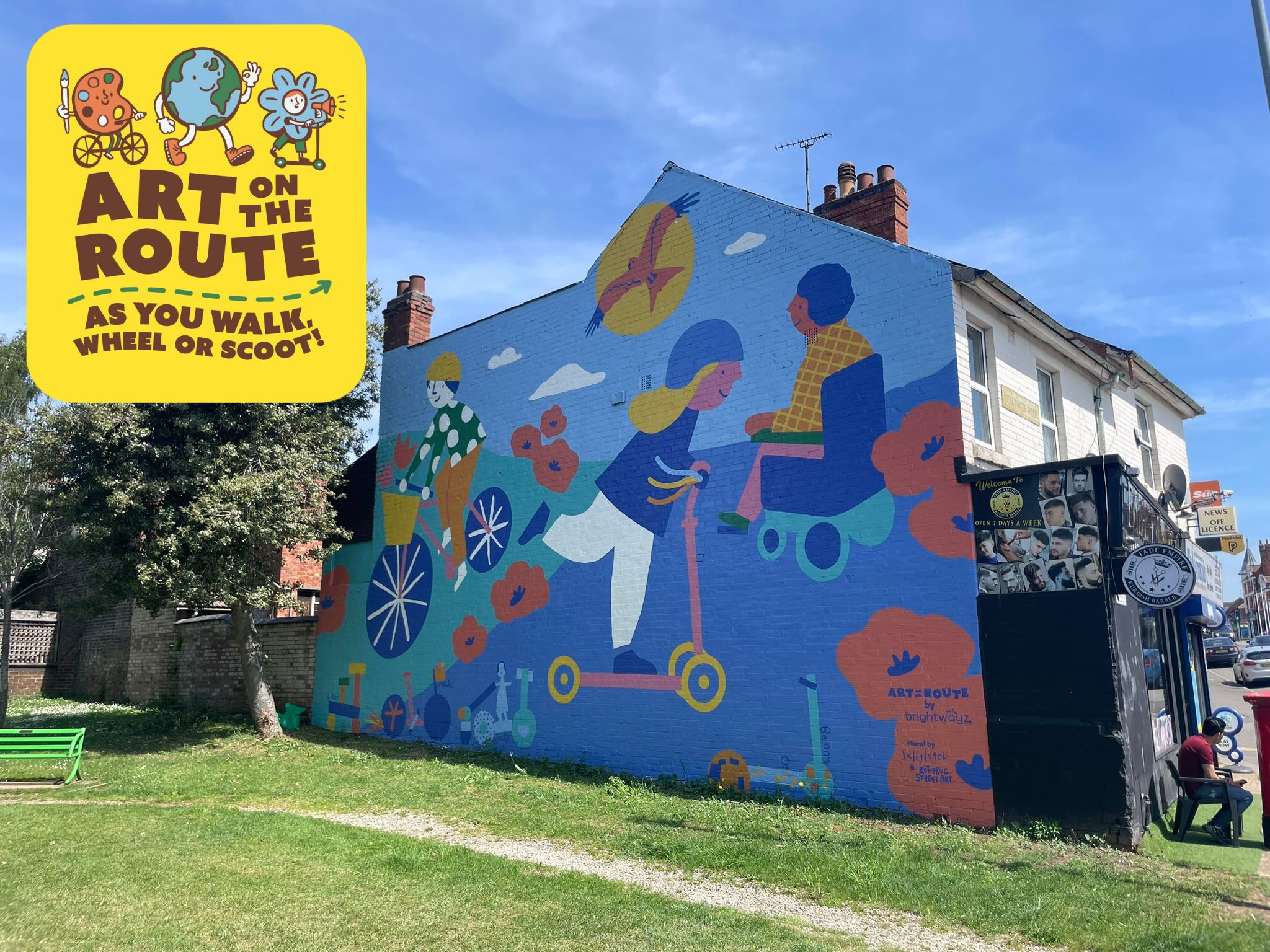 Art on the route mural with logo