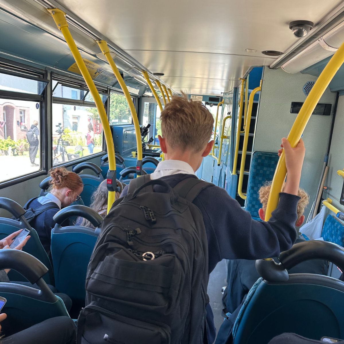Child on bus.