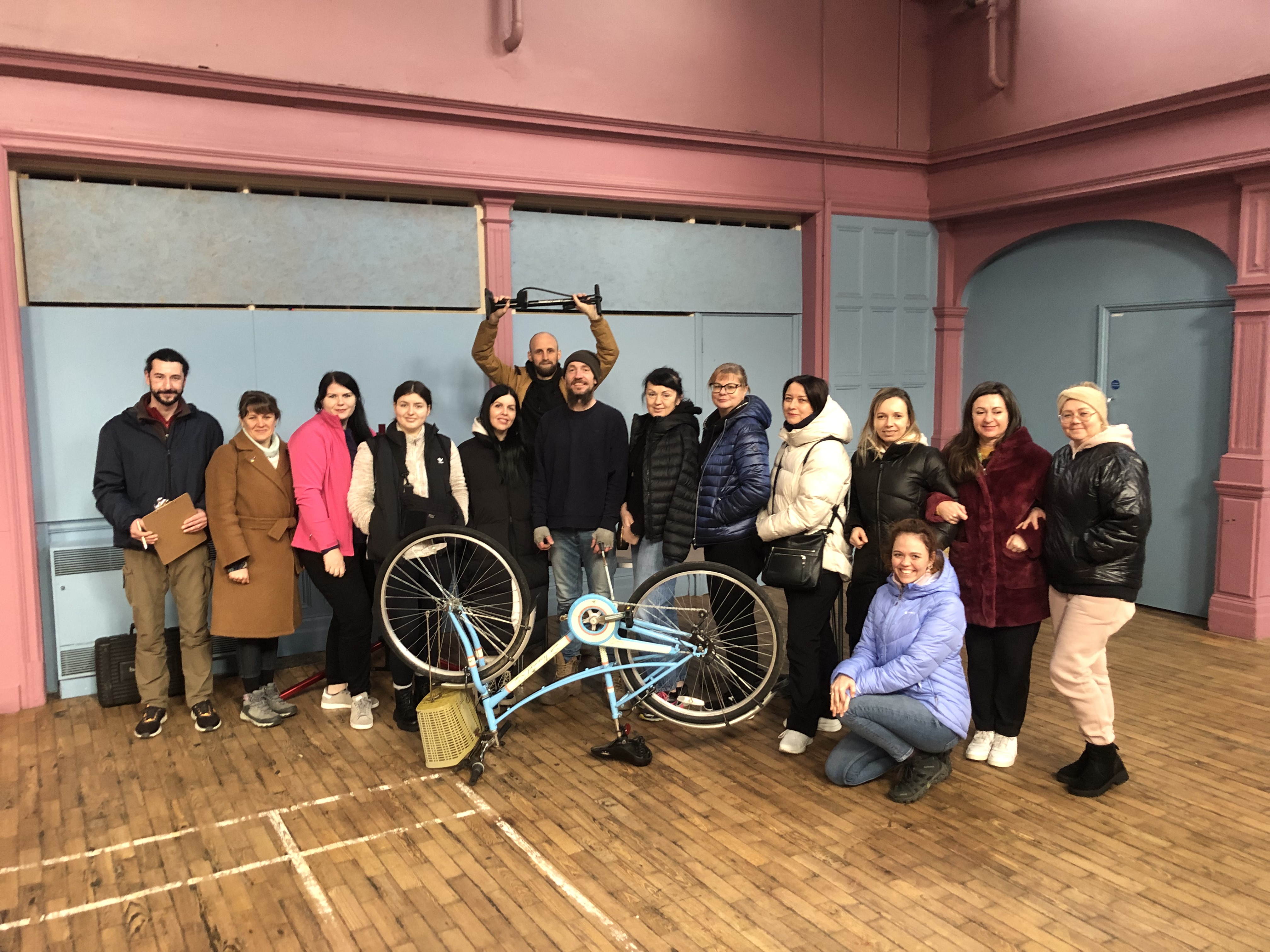 Ukrainian Refugees at William Knibb Cycle Lingo.