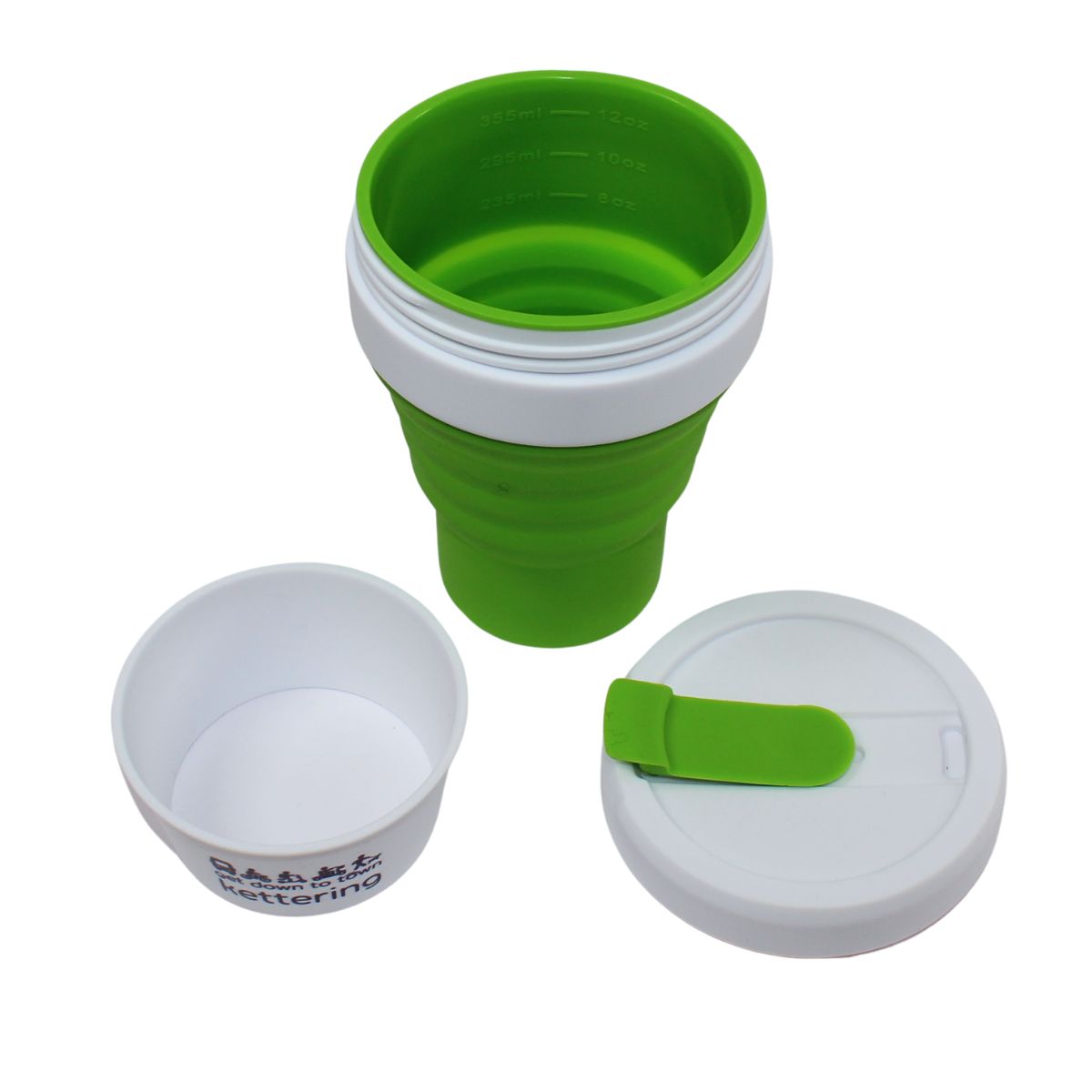 Collapsible Cup, showing all pieces