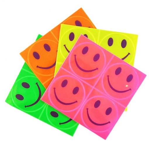 Reflective Smile Stick-ons, Sheet of 4