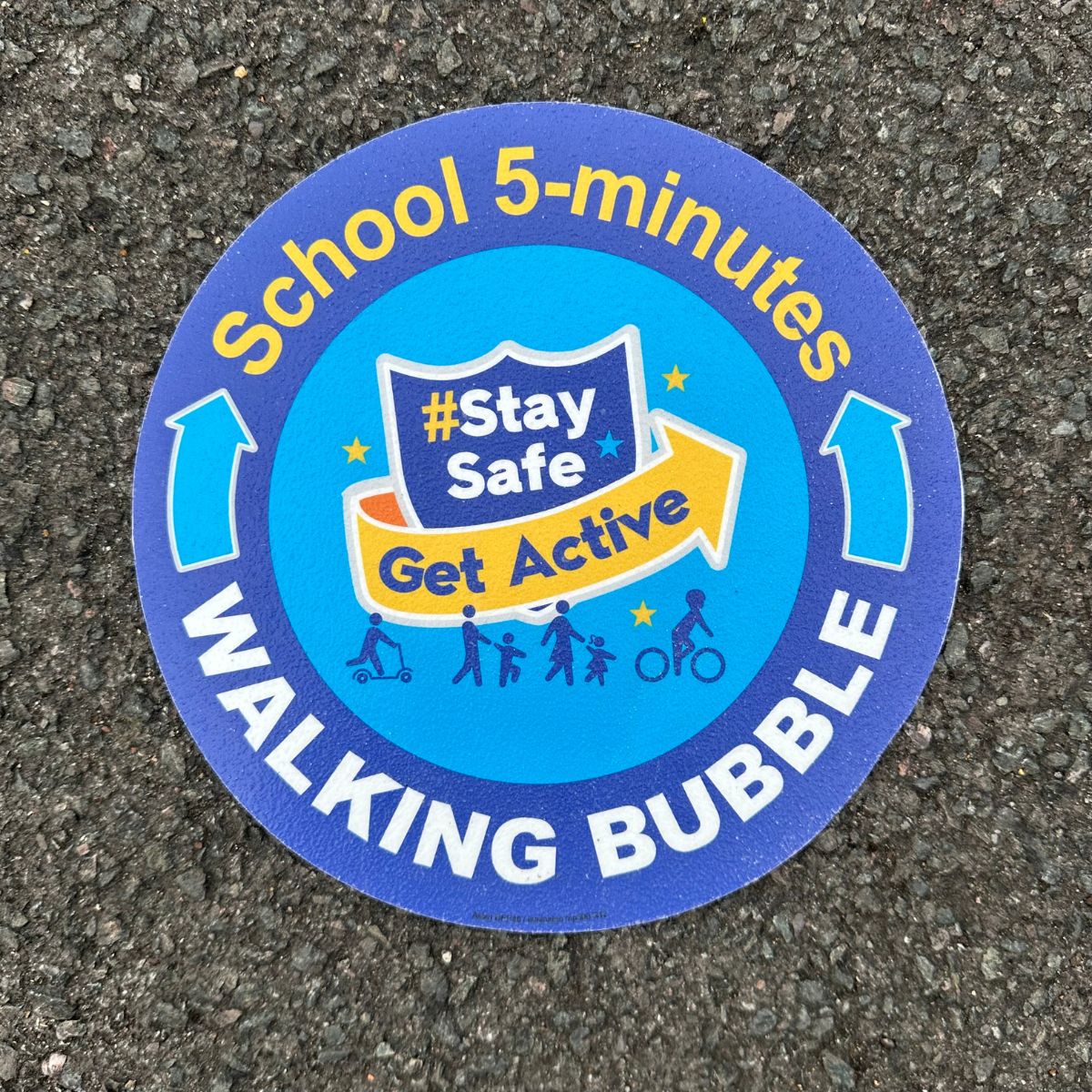 Walking Bubble Pavement Sticker