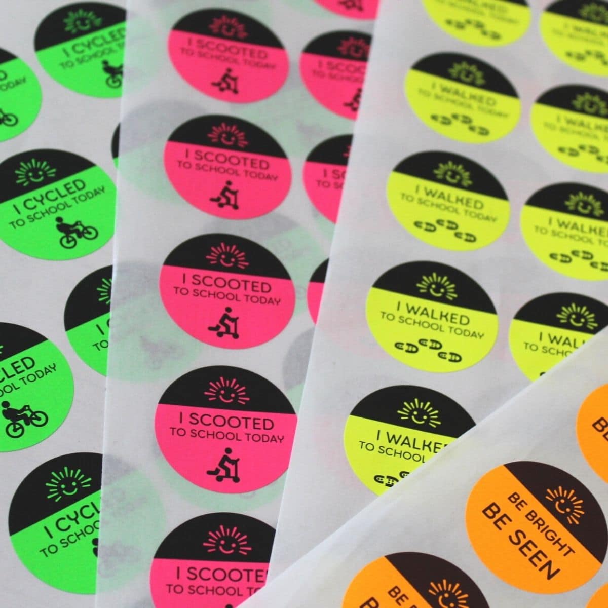 Active Travel Circle Stickers