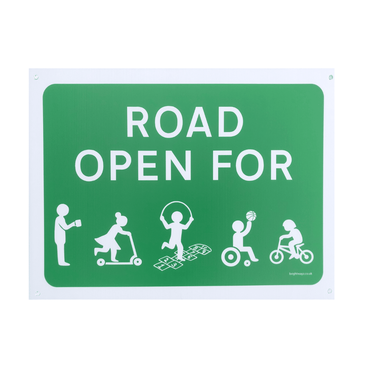 Road Open for Play Sign