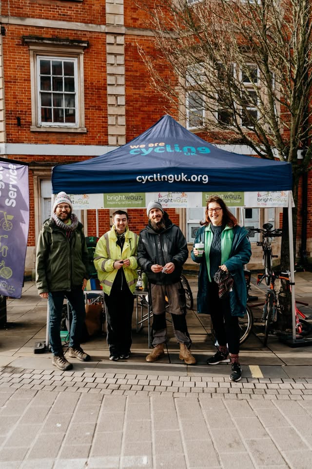 Stride & Ride staff at hub.