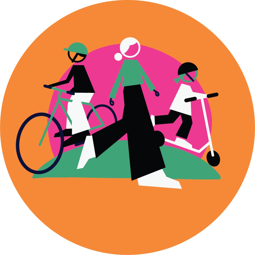 Stride and Ride Circle No Type Logo