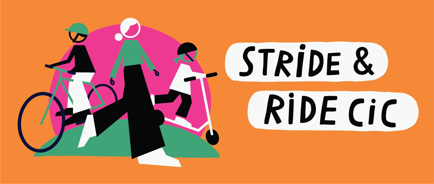 Stride and Ride Rectangular Logo