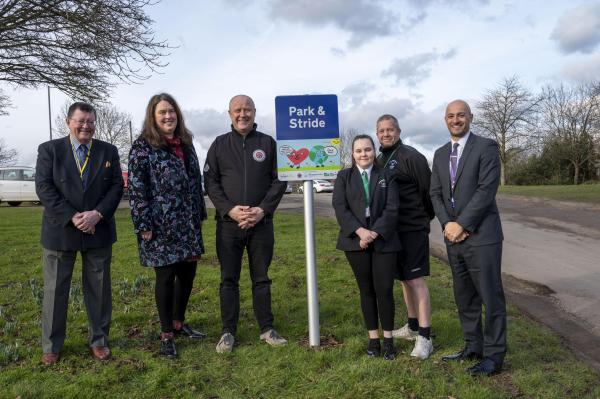 Park and stride sign opening.