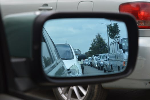 Car mirror.