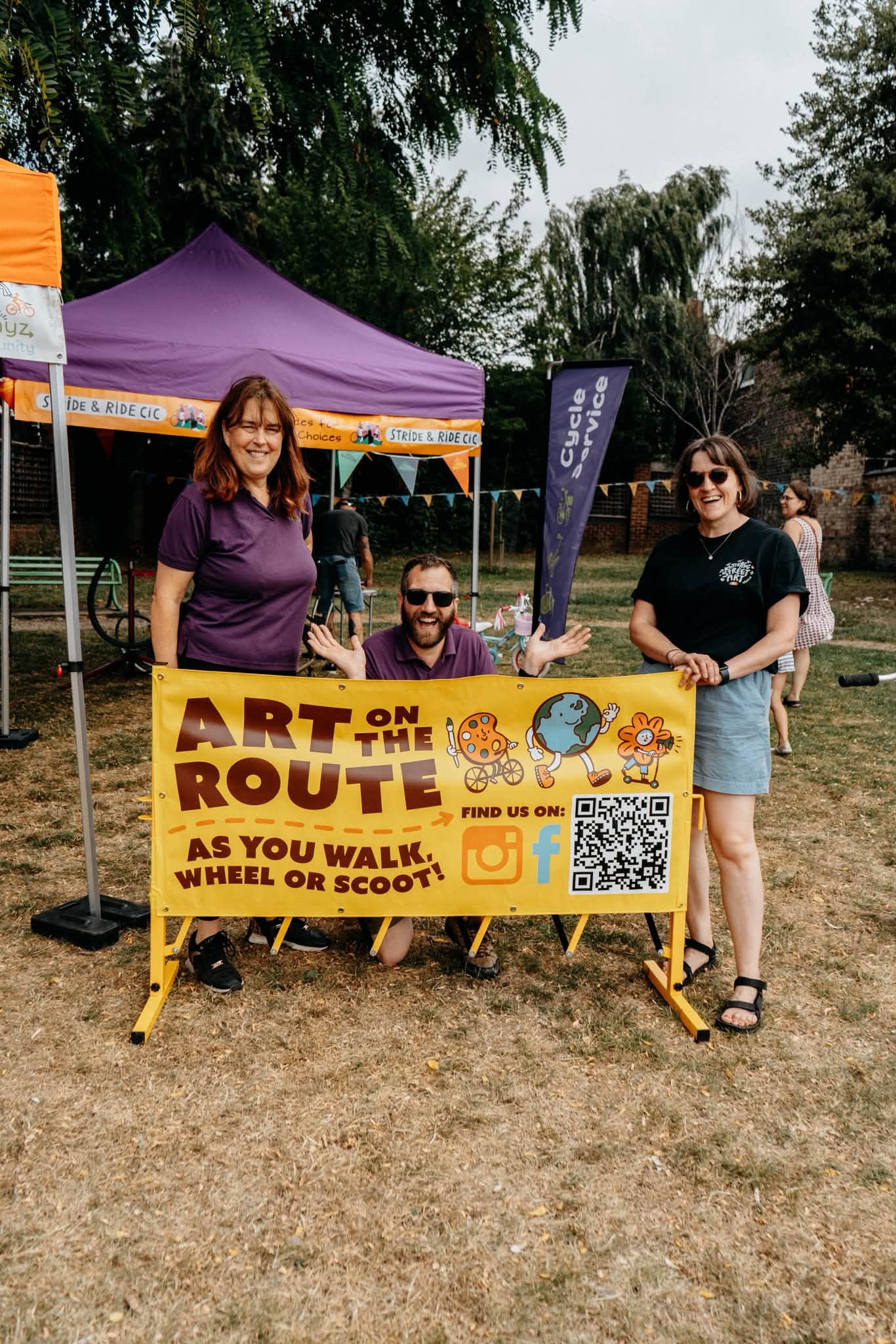 Art on the route launch, Alison & Dez.