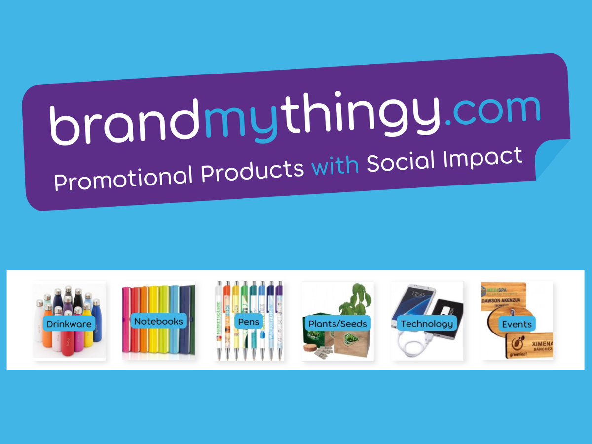 Brand My Thingy logo and product categories