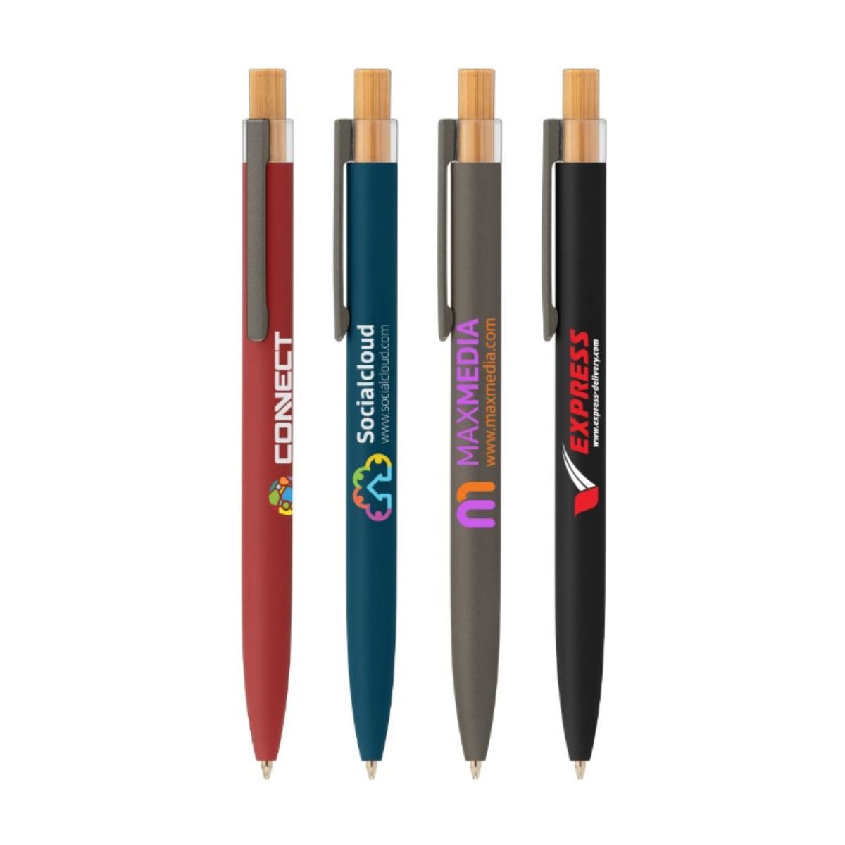 Reborn Recycled Aluminium Pen, 4 Various colours with print example