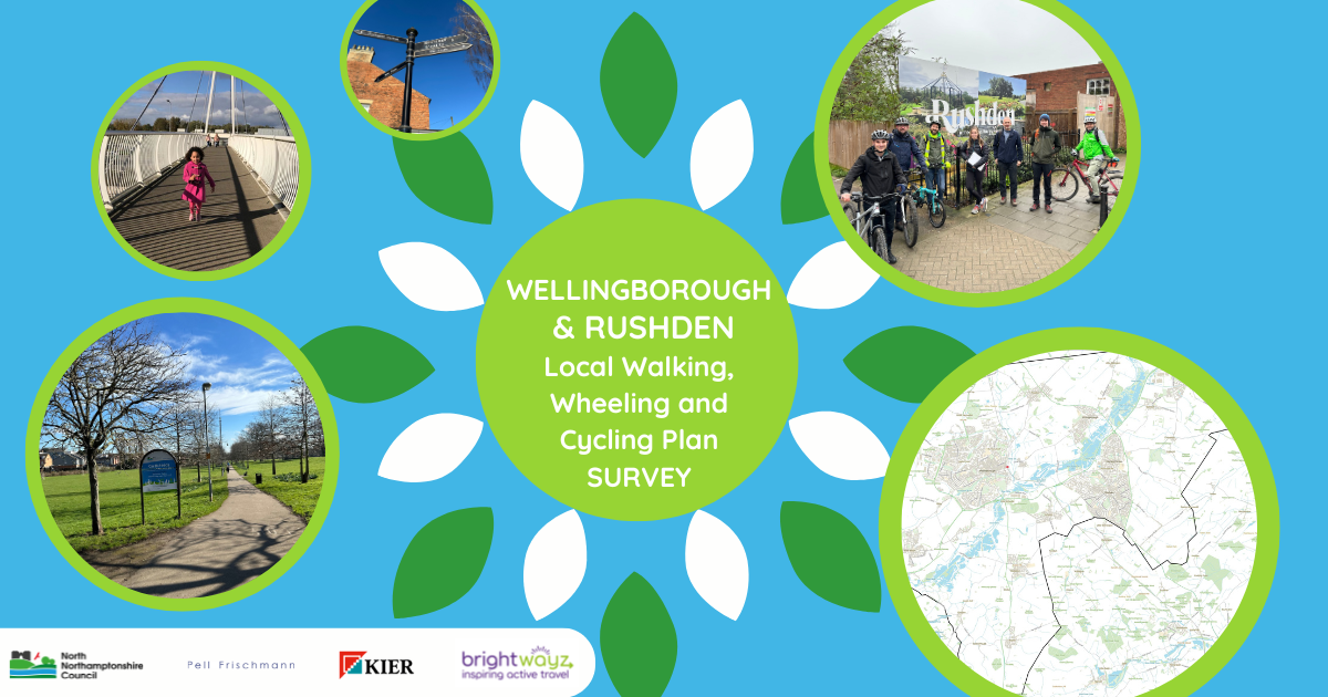walking, cycling and other street scenes around Rushden and Wellingborough